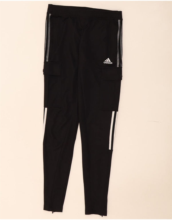 Adidas Womens Aeroready Cargo Tracksuit Trousers UK 4/6 XS Black Polyester