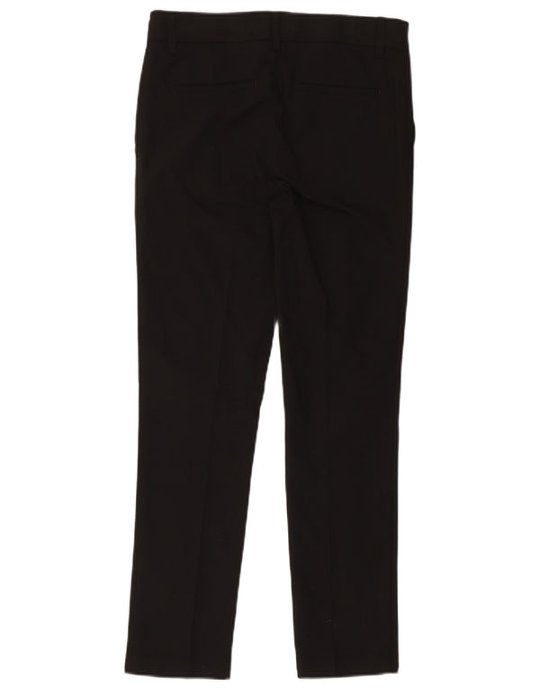 Marks & Spencer Boys Slim Suit Trousers 12-13 Years W32 L27 Black Polyester