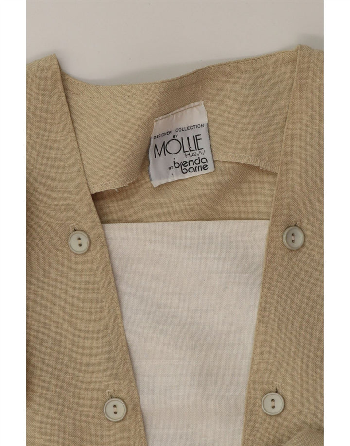 VINTAGE Womens Shift Dress UK 14 Medium Beige Colourblock Vintage Vintage and Second-Hand Vintage from Messina Hembry 