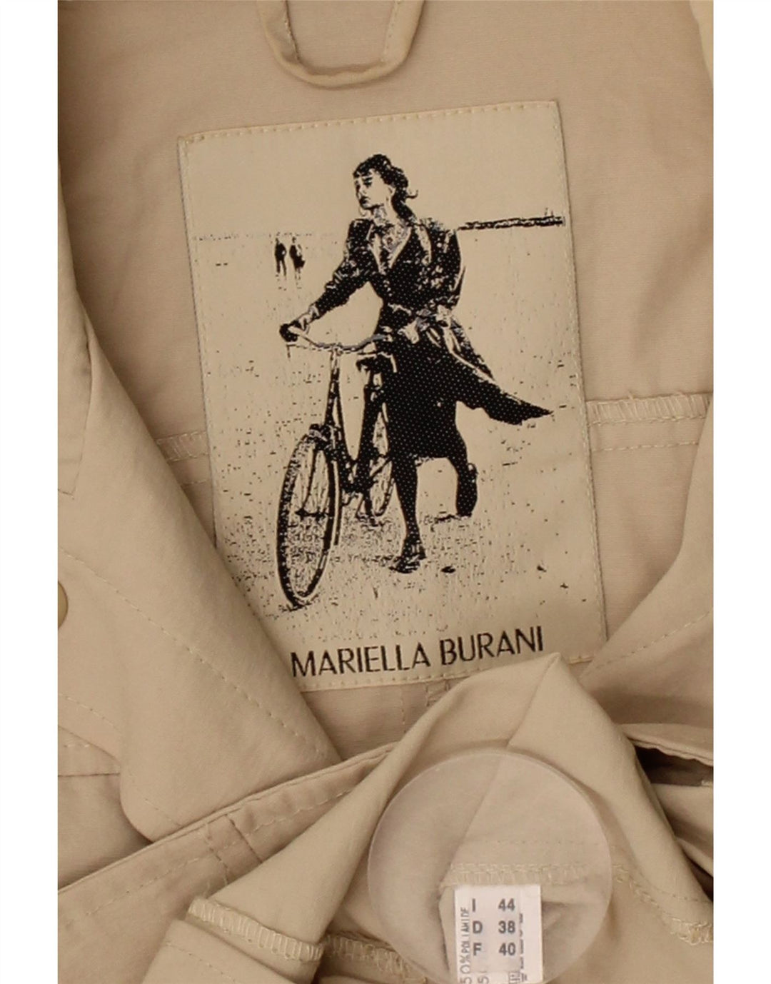 MARIELLA BURANI Womens Bomber Jacket IT 44 Medium Beige Vintage Mariella Burani and Second-Hand Mariella Burani from Messina Hembry 