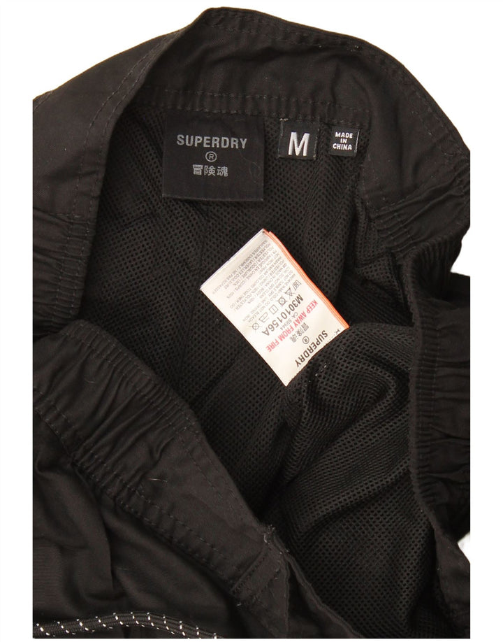 Superdry Mens Graphic Swimming Shorts Medium  Black Polyester