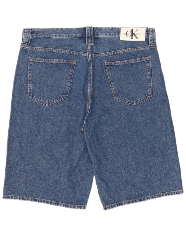 Calvin Klein Mens Denim Shorts W36 Large  Blue Cotton