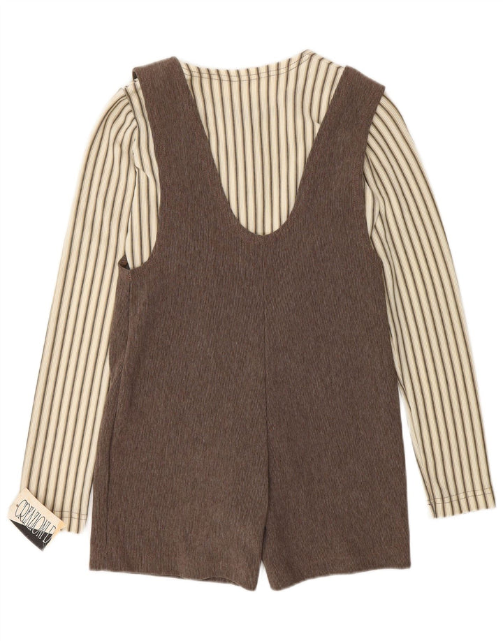 Vintage Womens 2 Piece Set UK 12 Medium Brown Striped