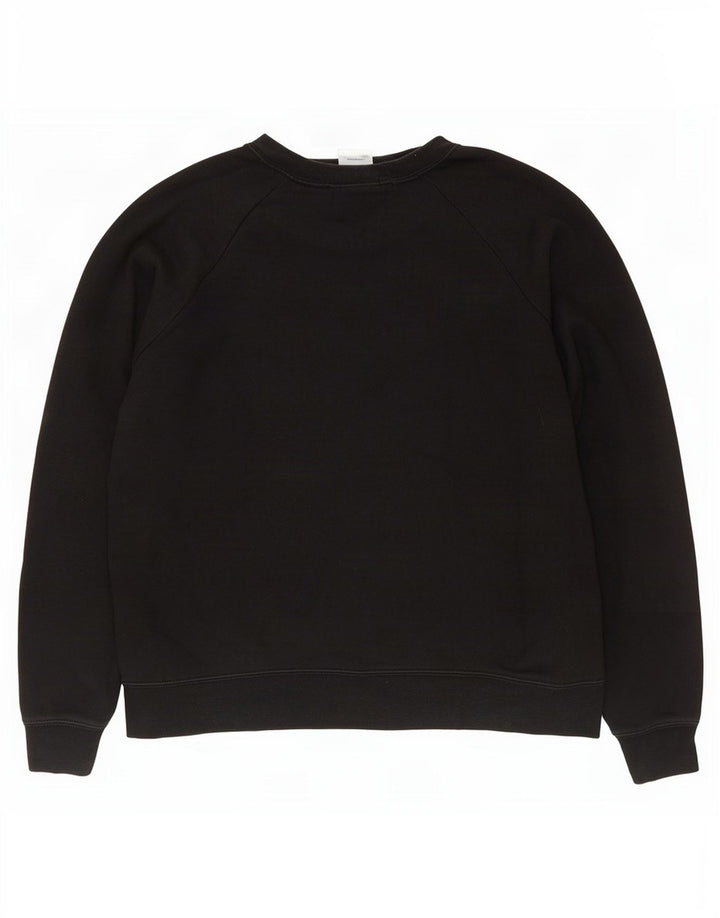 Nike Womens Sweatshirt Jumper UK 14 Medium Black Cotton