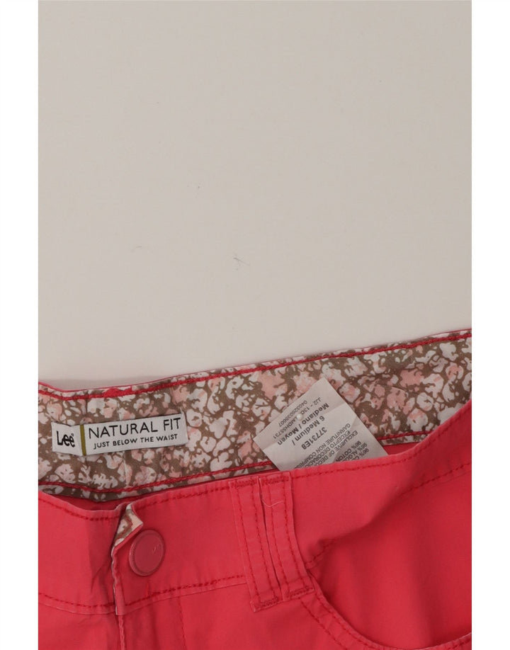 LEE Womens Casual Shorts US 6 Medium W30  Pink Cotton Vintage Lee and Second-Hand Lee from Messina Hembry 