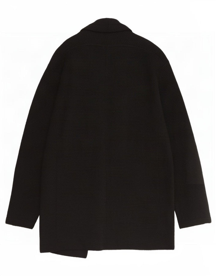 Zara Mens Longline Open Cardigan Sweater XL Black