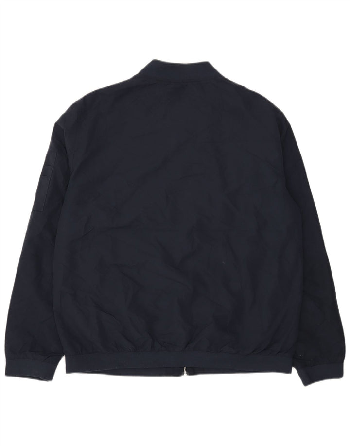 Jack & Jones Mens Bomber Jacket UK 44 2XL Navy Blue