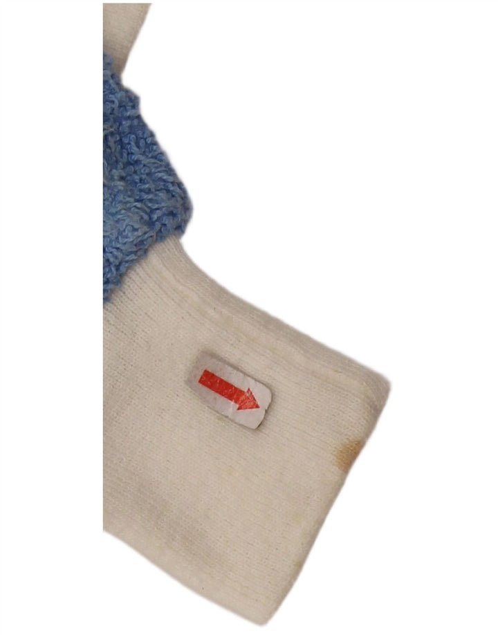 VINTAGE Womens Boat Neck Jumper Sweater UK 16 Large Blue Colourblock