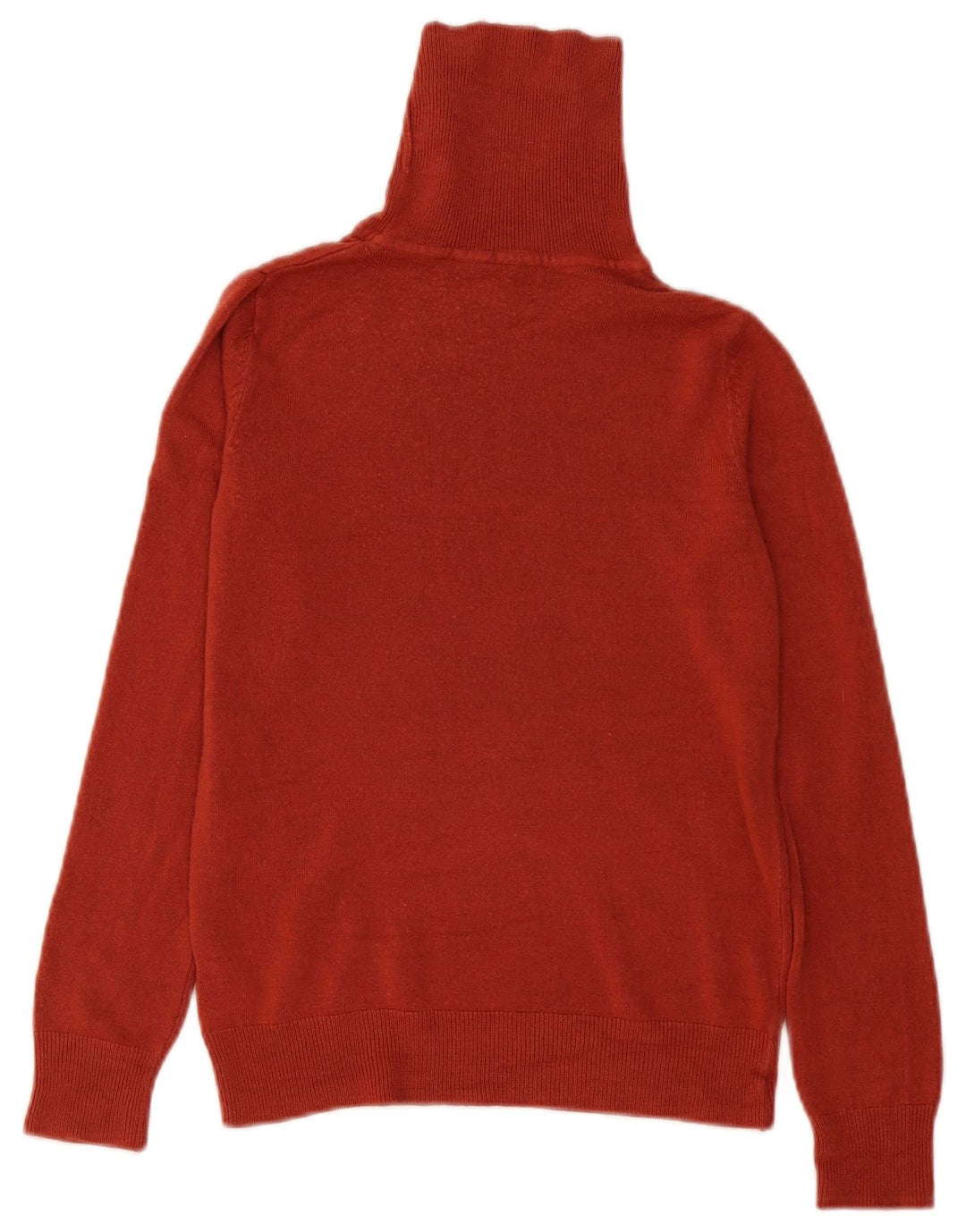 Marks & Spencer Womens Roll Neck Jumper Sweater UK 8 Small Red Acrylic