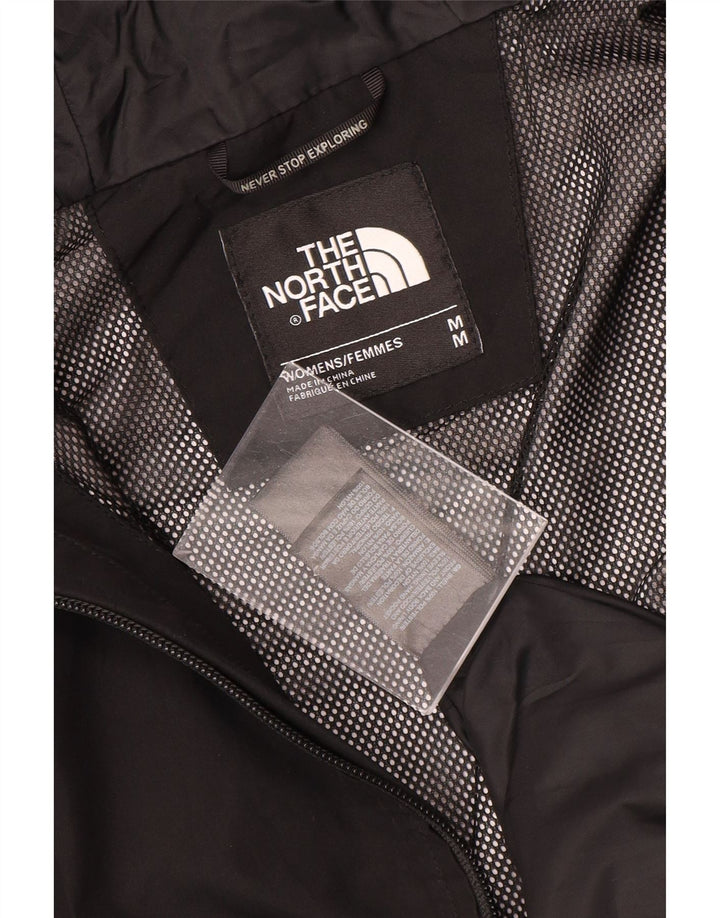 The North Face Womens Hooded Rain Jacket UK 14 Medium Black Polyester
