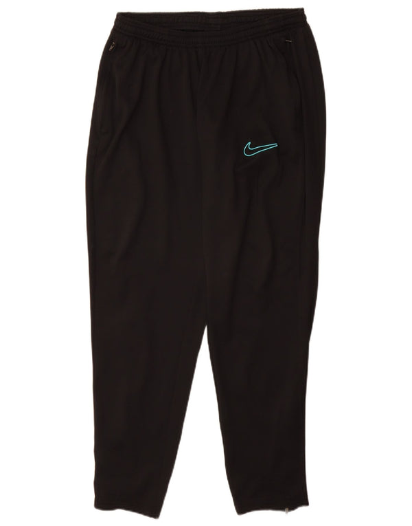 NIKE Womens Dri Fit Tracksuit Trousers UK 14 Large  Black Polyester