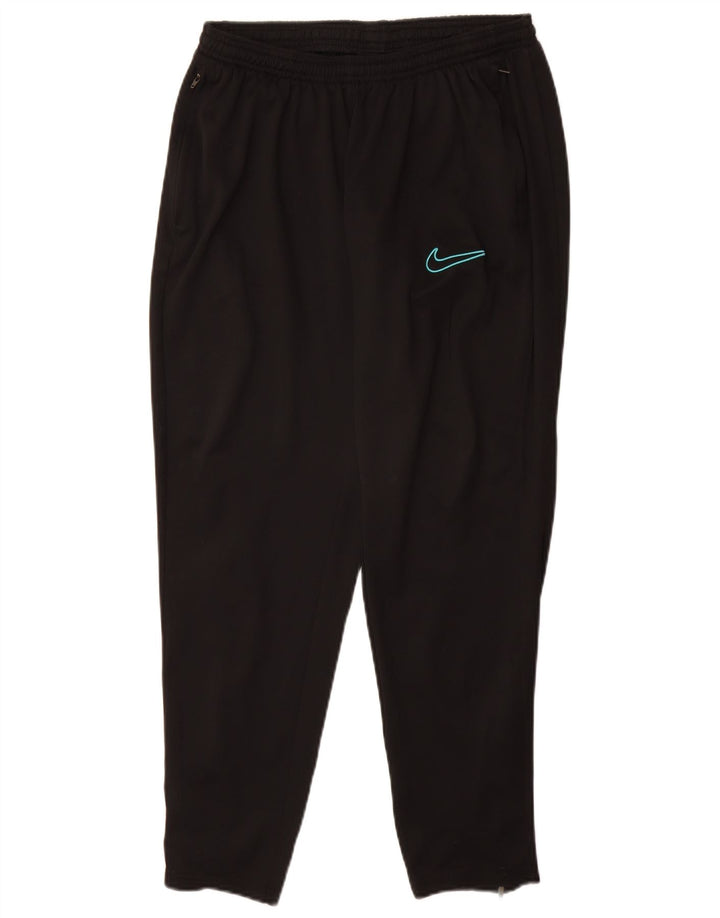 NIKE Womens Dri Fit Tracksuit Trousers UK 14 Large  Black Polyester