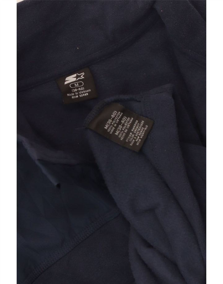 Starter Mens Fleece Jacket UK 38/40 Medium Navy Blue Polyester