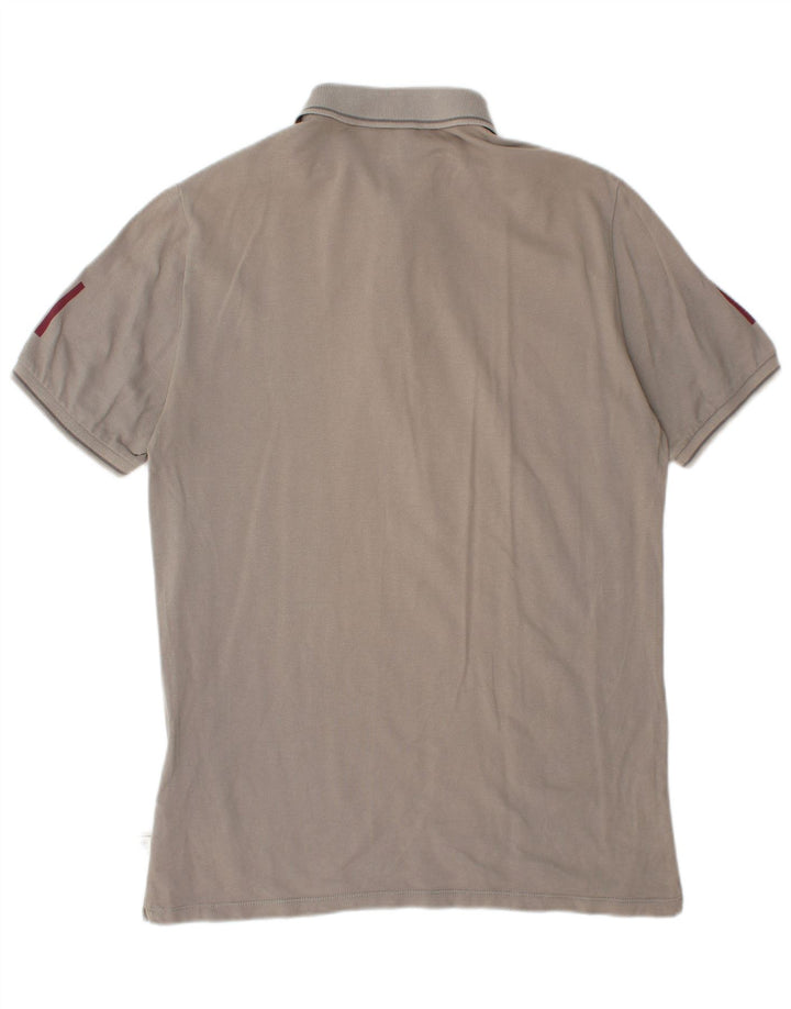 CERRUTI 1881 Mens Graphic Polo Shirt Large Grey Cotton