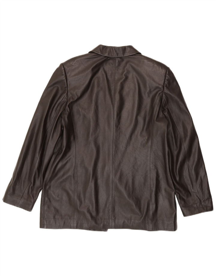 Jobis Womens Leather Jacket UK 14 Medium Brown