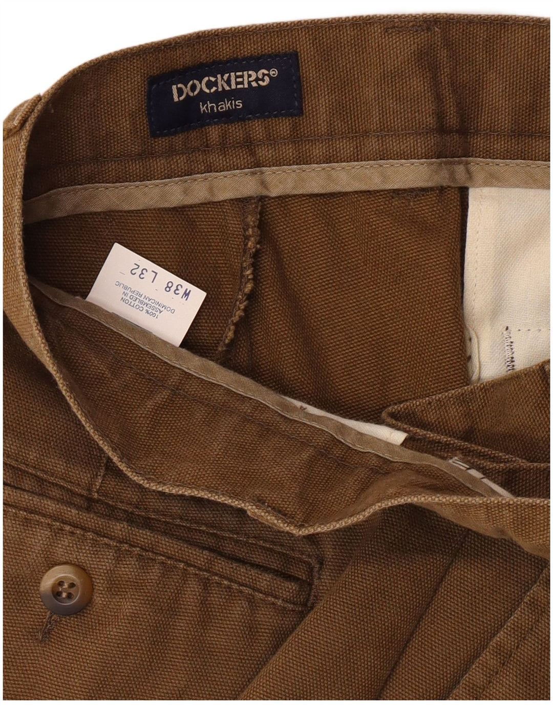 Dockers Mens Khakis Pegged Chino Trousers W38 L32 Beige Cotton Classic