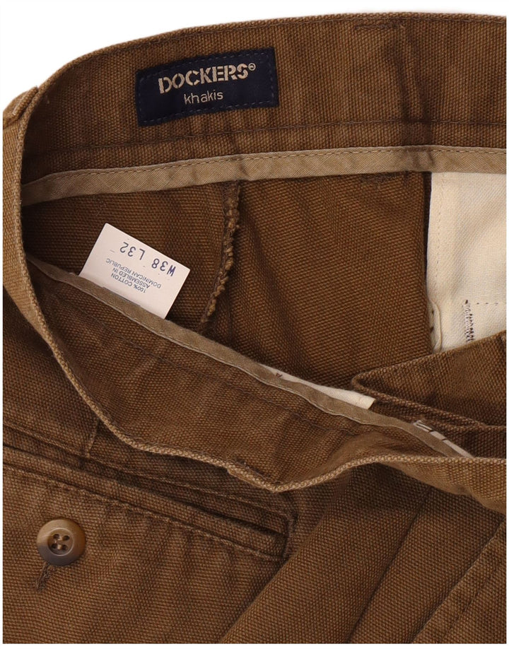 Dockers Mens Khakis Pegged Chino Trousers W38 L32 Beige Cotton Classic