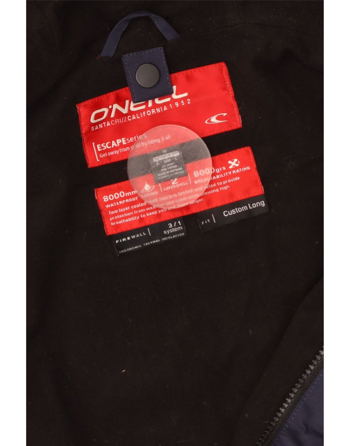 O'Neill Mens Hooded Windbreaker Jacket UK 38 Medium Navy Blue Colourblock