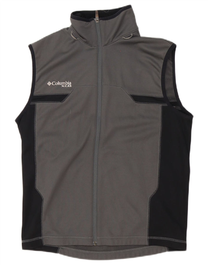 Columbia Mens Sleeveless Tracksuit Top Jacket Medium Grey Colourblock