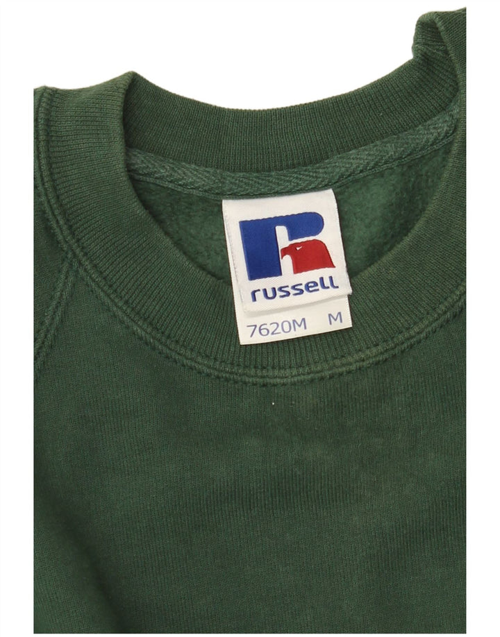 RUSSELL ATHLETIC Mens Sweatshirt Jumper Medium Green Cotton