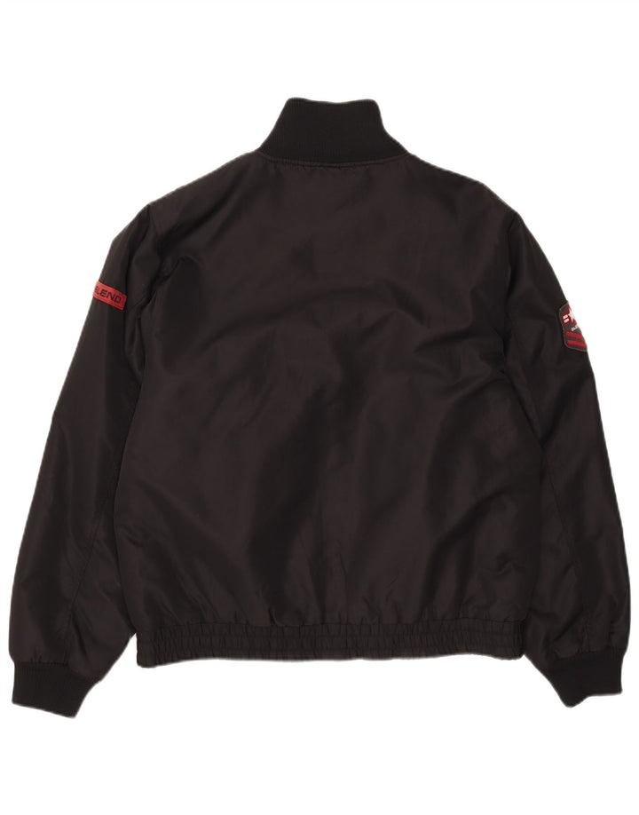 Blend Mens Bomber Jacket UK 38 Medium Black Nylon