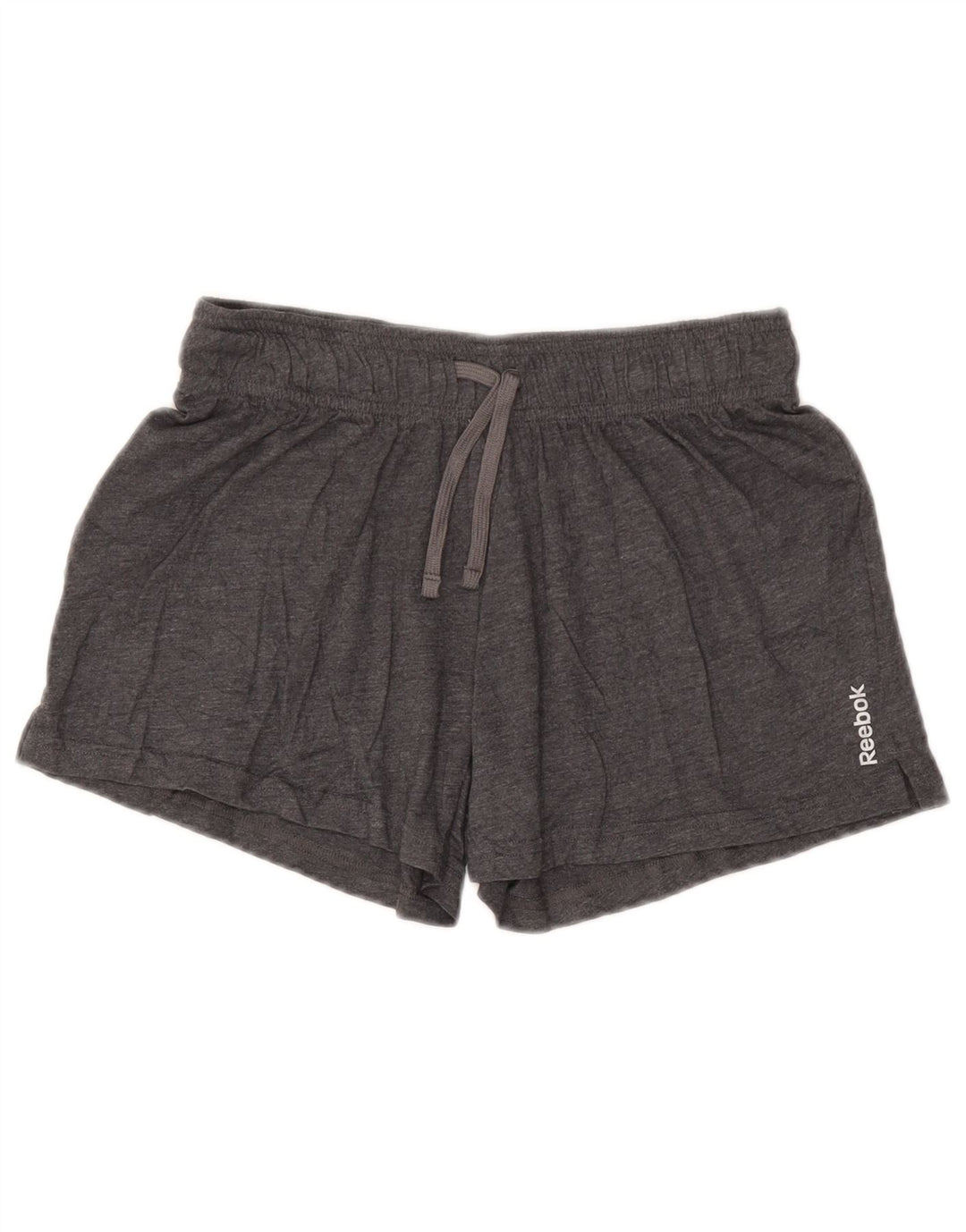 REEBOK Womens Sport Shorts UK 10 Small  Grey Cotton
