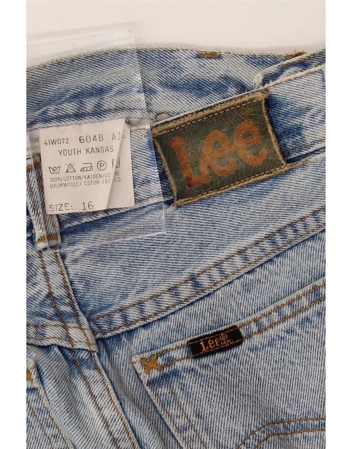LEE Girls Kansas Tapered Jeans 15-16 Years W30 L32 Blue Cotton