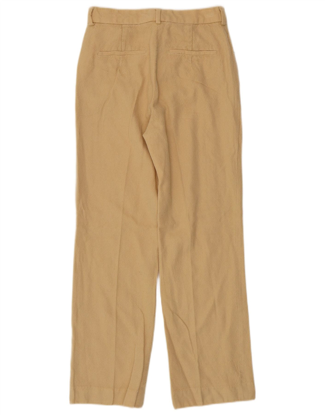 MASSIMO DUTTI Womens Straight Chino Trousers EU 36 XS W26 L26 Beige Wool