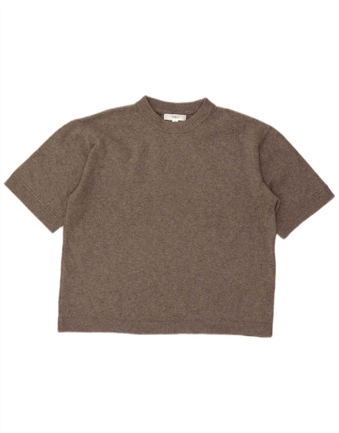 Marks & Spencer Womens Crew Neck Jumper Sweater UK 14 Medium Grey