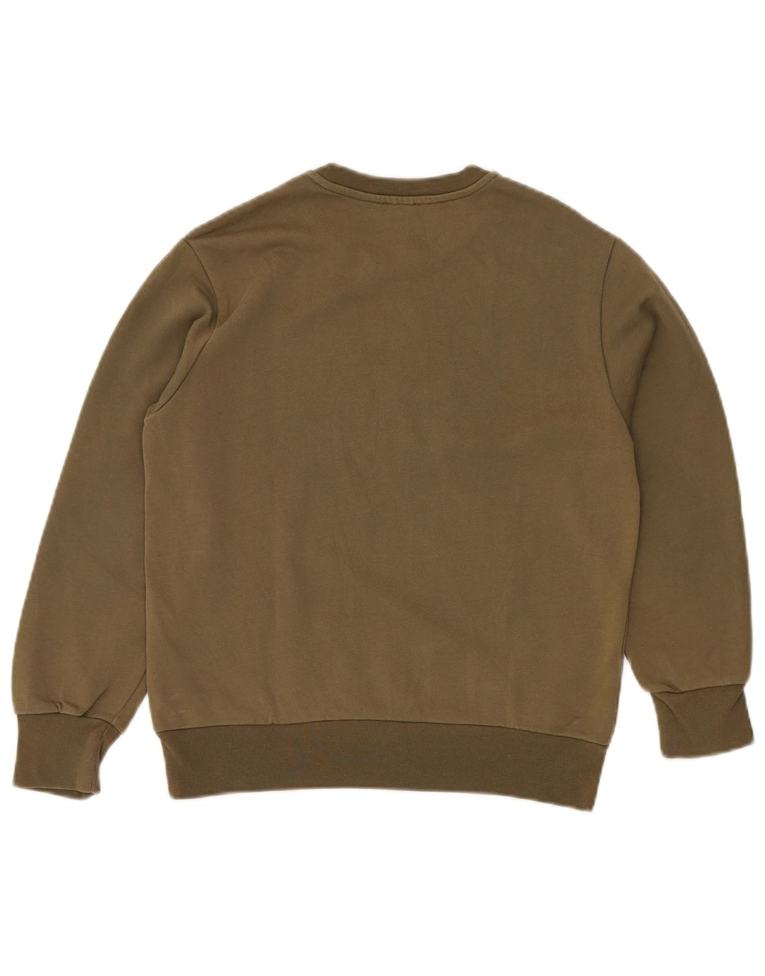 DIESEL Womens Graphic Sweatshirt Jumper UK 12 Medium Khaki Cotton