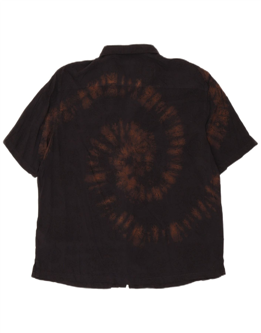 ALL SAINTS Mens Relaxed Fit Short Sleeve Shirt Medium Black Tie Dye