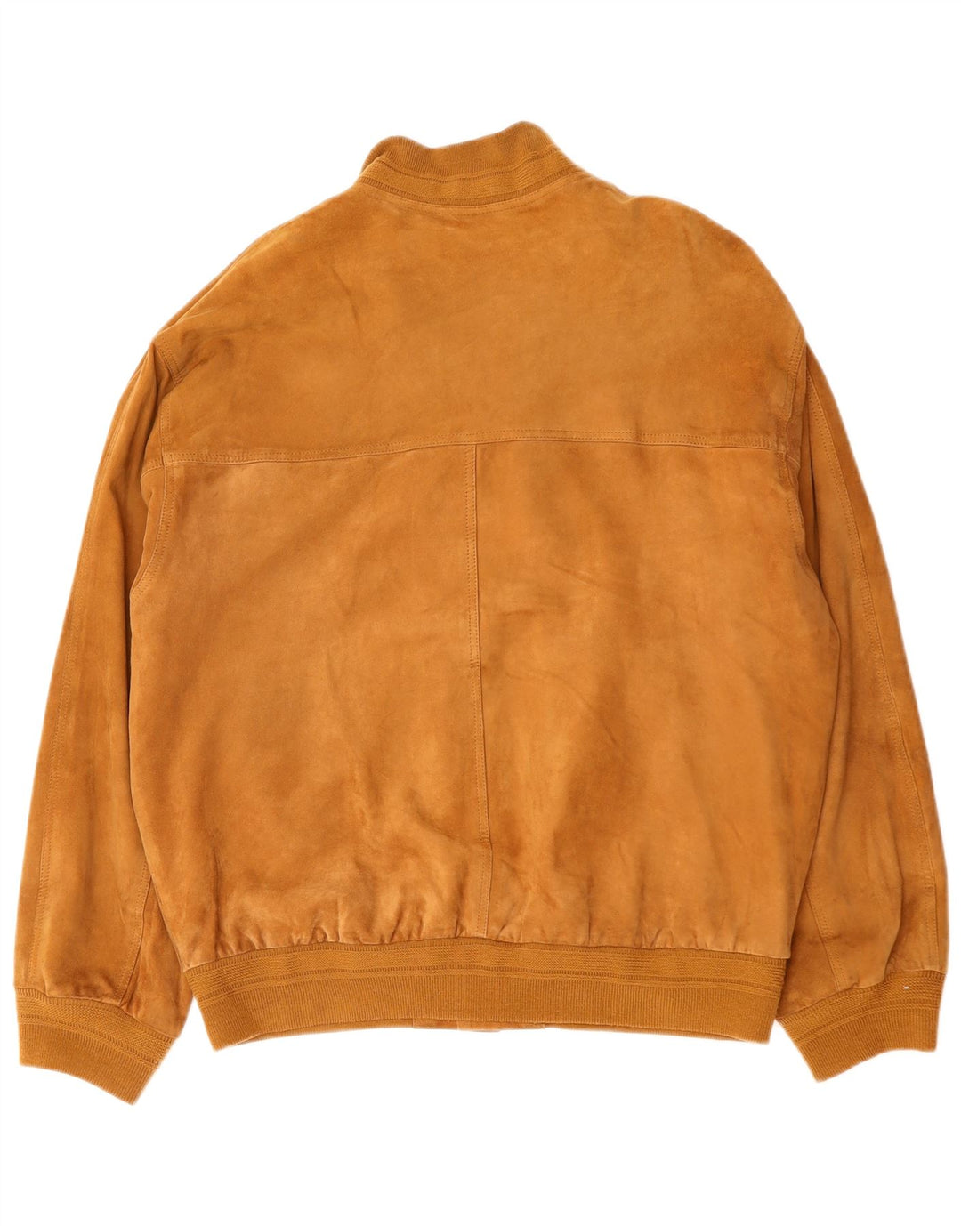 Vintage Mens Suede Bomber Jacket IT 52 XL Brown Leather