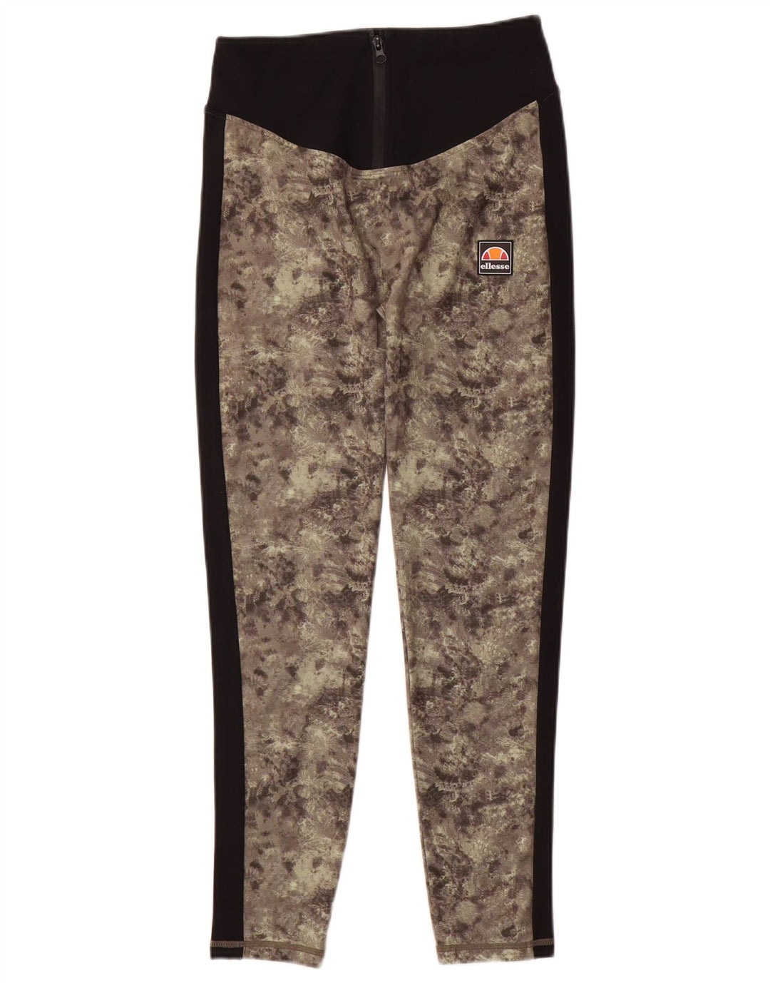 Ellesse Womens Leggings UK 10 Small Green Camouflage Polyester