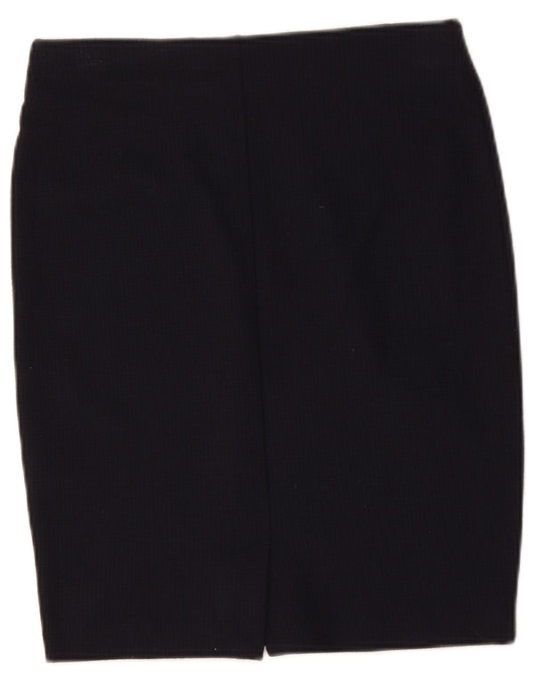 Esprit Womens Pencil Skirt Small W27 Navy Blue Gingham Polyester