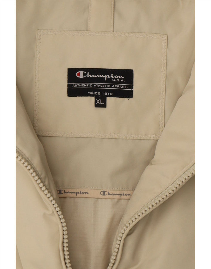 CHAMPION Womens Padded Gilet UK 18 XL Beige Polyester Vintage Champion and Second-Hand Champion from Messina Hembry 