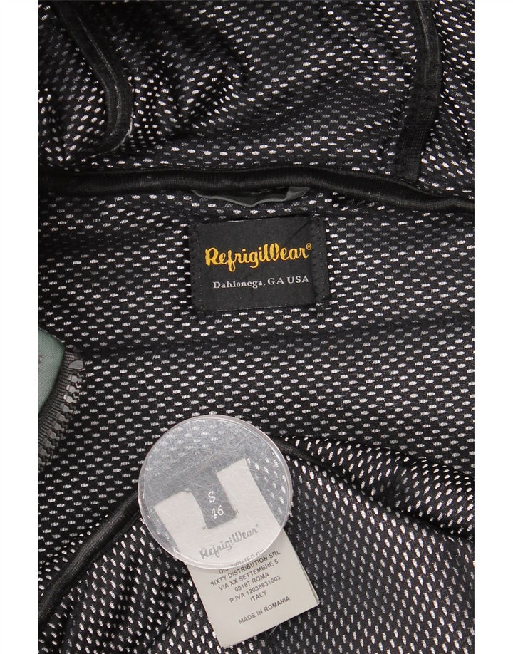 Refrigiwear Mens Hooded Padded Jacket IT 46 Small Green Polyamide