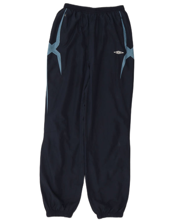 Umbro Boys Tracksuit Trousers Joggers 13-14 Years XL Navy Blue Colourblock
