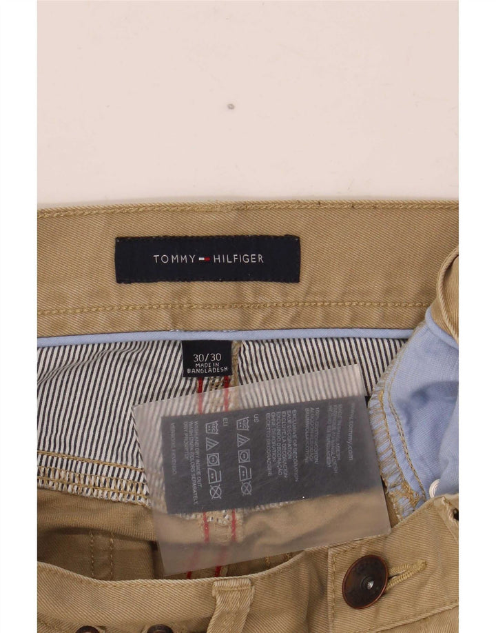 Tommy Hilfiger Mens Bootcut Jeans W30 L30 Beige Cotton