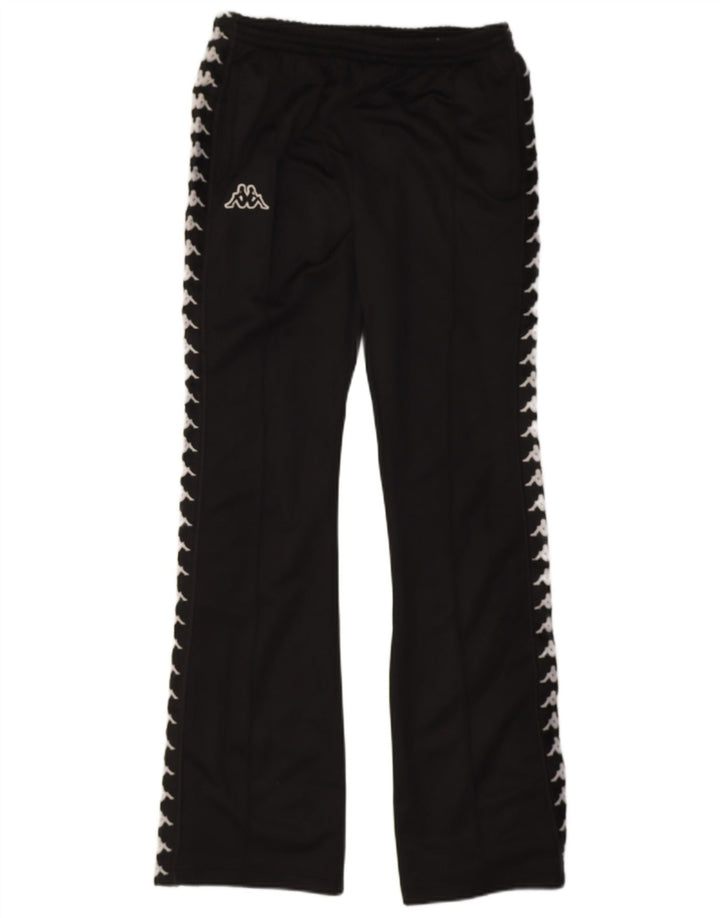 Kappa Mens Graphic Tracksuit Trousers Small Black Polyester