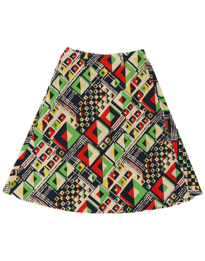 VINTAGE Womens A-Line Skirt IT 42 Medium W24  Multicoloured Geometric