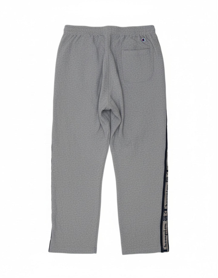 CHAMPION Mens Graphic Tracksuit Trousers Medium  Blue Flecked