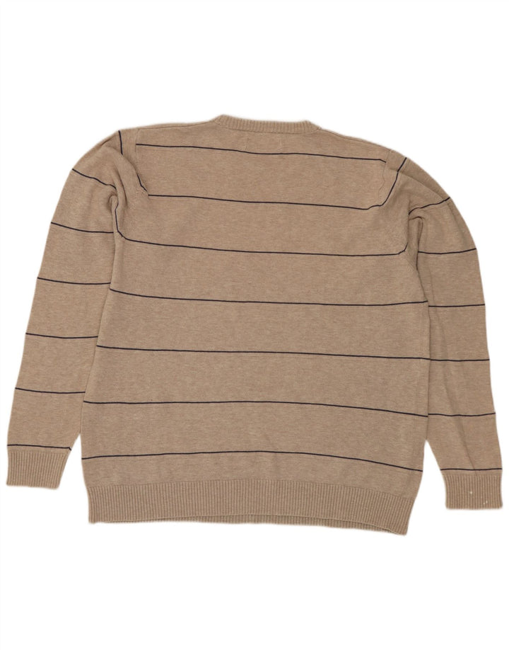 Marks & Spencer Mens Blue Harbour Crew Neck Jumper Sweater Medium Beige