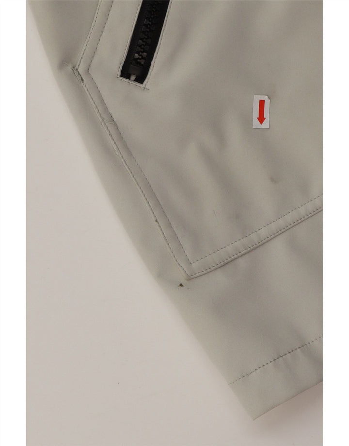 CALVIN KLEIN Womens Hooded Windbreaker Coat UK 16 Large Grey Polyester