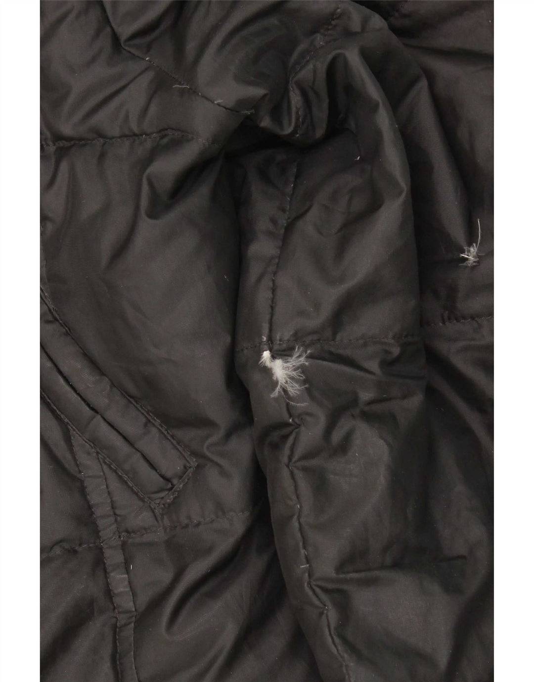 Replay Womens Hooded Padded Coat UK 14 Large Black Polyester