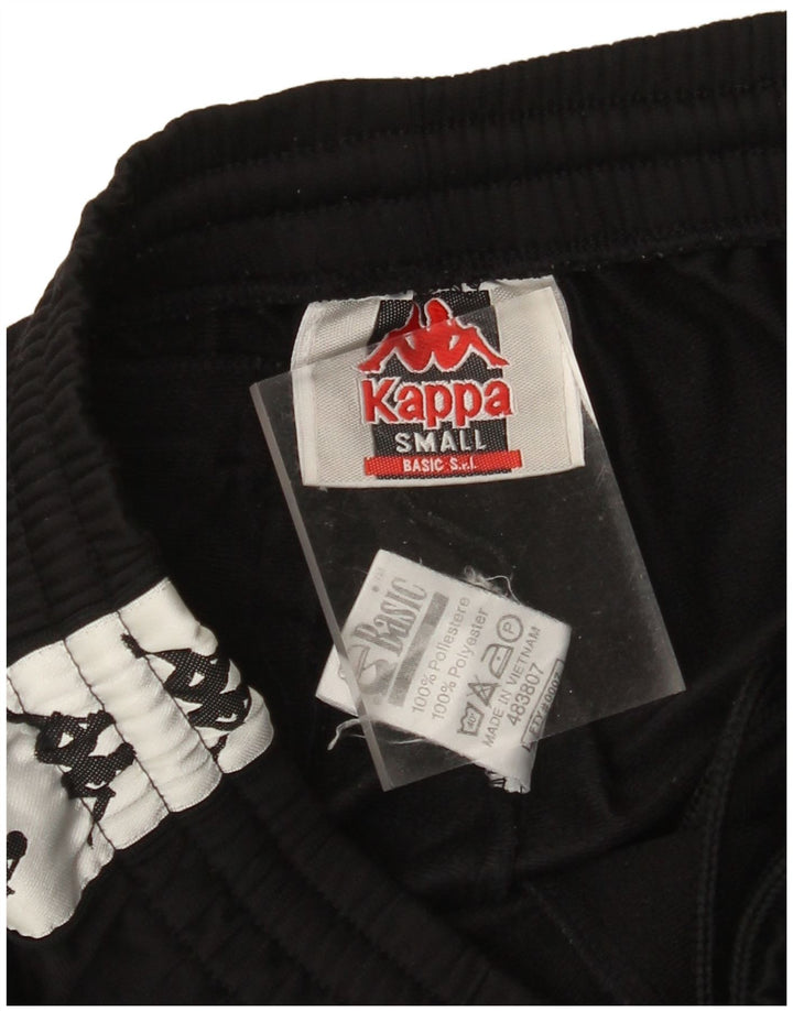 KAPPA Mens Graphic Sport Shorts Small Black Colourblock Polyester