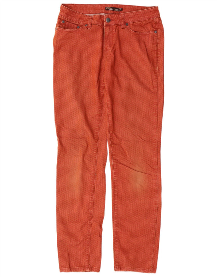 Prana Womens Straight Jeans US 4 Small W27 L31 Orange Check Cotton