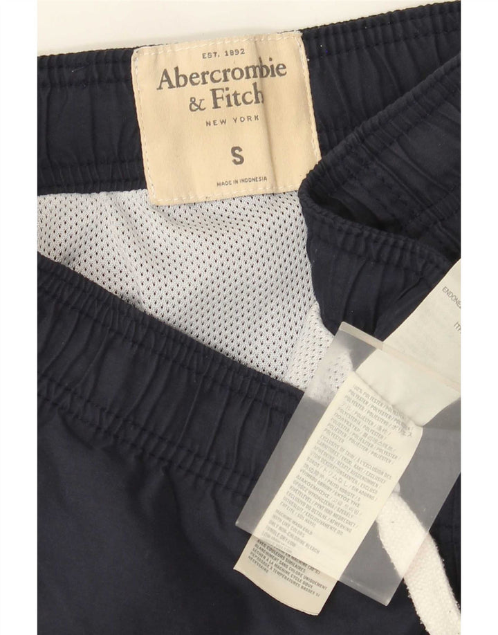 Abercrombie & Fitch Mens Swimming Shorts Small Navy Blue Polyester