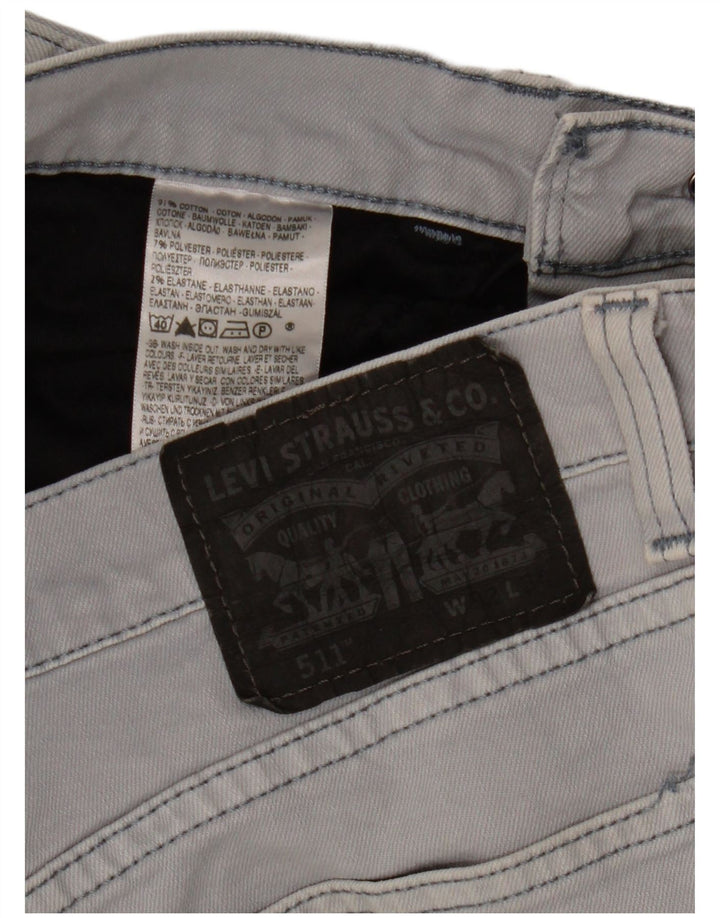 Levi's Mens 511 Slim Jeans W32 L27 Grey Cotton