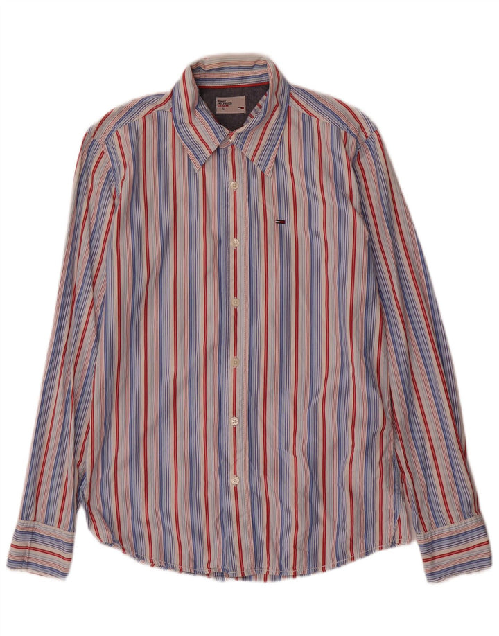 Tommy Hilfiger Mens Shirt Small Multicoloured Striped Cotton