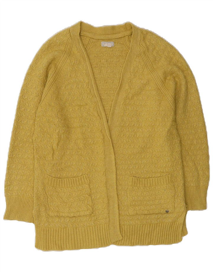 FAT FACE Womens Open Cardigan Sweater UK 12 Medium  Yellow Viscose Vintage Fat Face and Second-Hand Fat Face from Messina Hembry 
